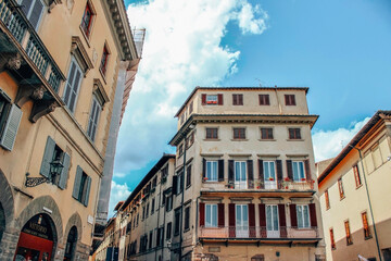 The typical italian street, Florence, Italy.