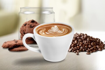 hot tasty aroma cup of coffee