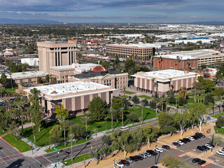 Arizona State Capitol, State Senate and House of Representatives building aerial view in city of...