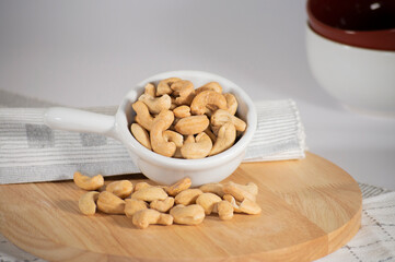 bowl of cachew chestnuts, nuts