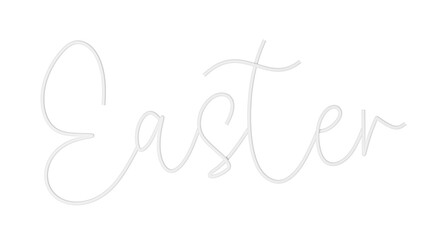 easter lettering white