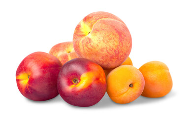 Fototapeta na wymiar Apricots and Peaches