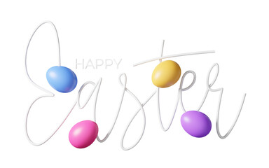 easter lettering white