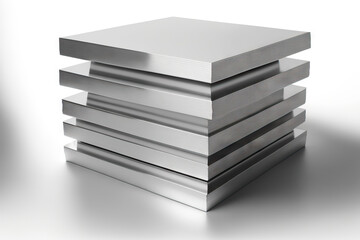 stainless steel flat bar stacked. Generative AI