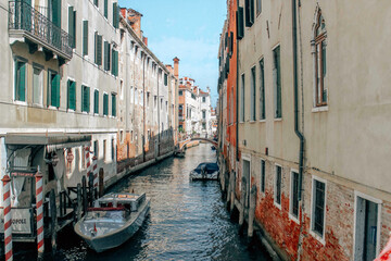 Fototapeta na wymiar Gand Canal Venice, gondola, Italy