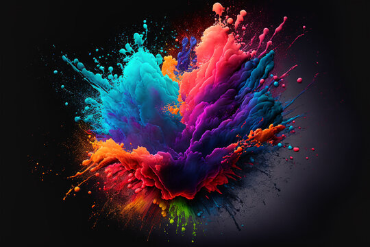 abstract illustrations of holi festival