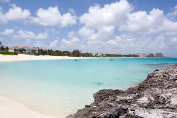 Paradise Island Rocks And Sandy Beach