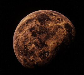 Planet, space, 3d illustration, 3d rendering