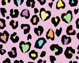 pink butterfly and leopard design seamless repeat fashion 