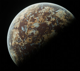 Planet, space, 3d illustration, 3d rendering