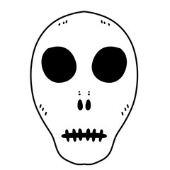 black and white of skull shape
