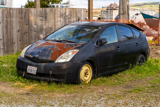 Old and rusty Toyota.
