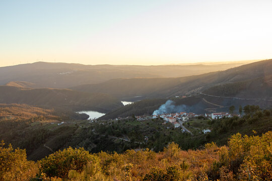fantastic landscape of the river Z&ecirc;zere, in Pampilhosa da Serra, Coimbra, Portugal