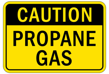 Propane warning chemical sign and labels