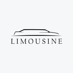 Limousine auto car luxury logo design or symbol or icon