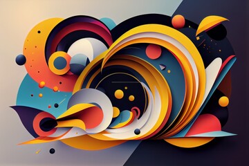 Abstract background with vector shapes