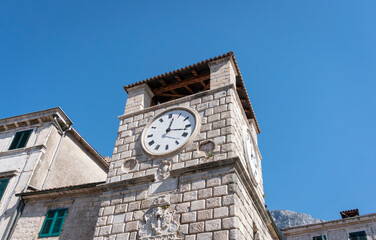 Fototapeta na wymiar Clock Tower, Kotor, Montenegro