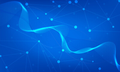 Abstract medical background. Medicine, science, technology connection, chemistry. Scientific molecules. Connection structure. Molecule and communication. Wave with a DNA molecules. Vector illustration