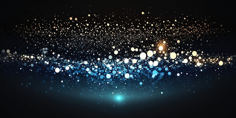 Fototapeta premium blue blurred bokeh background illustration, generative ai