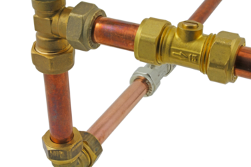 Isolated view plumbing fittings and pipework, png transparent.	