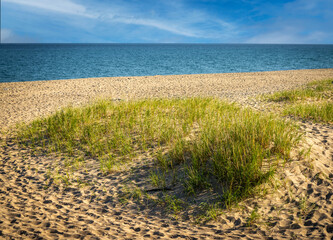 Sand Dunes on Lake Superior shore Northern Michigan