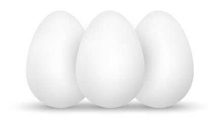 Set of Eggs Isolated On White Background.Eggs Template.Realistic Eggs .Mockup Eggs