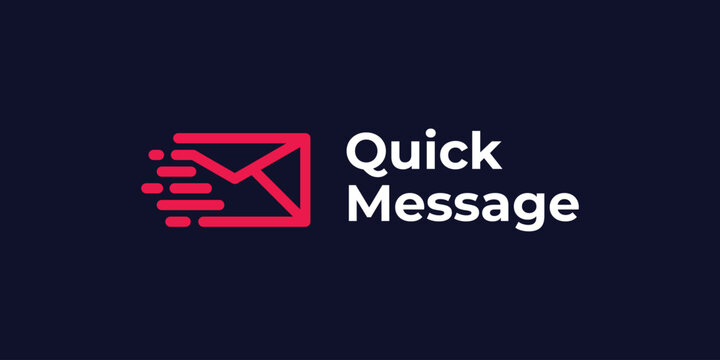 fast message logo, mail icon