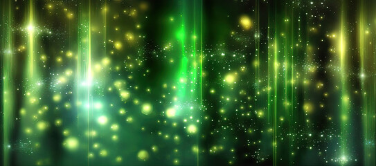 Obraz premium green blurred bokeh background illustration, generative ai