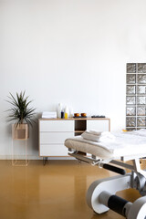 Fototapeta na wymiar Stylish room Interior of modern massage spa salon