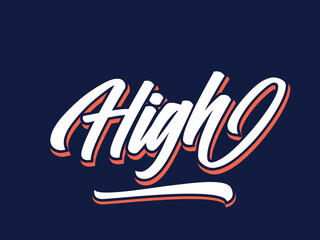 High Five Symbol Logo word