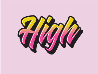 High Five Symbol Logo word