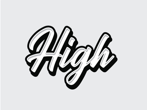 High Five Symbol Logo word