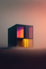 modern minimalistic architecture, illustration
