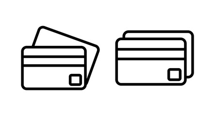 Credit card icon vector illustration. Credit card payment sign and symbol