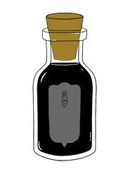 Magic poison bottle illustration print
