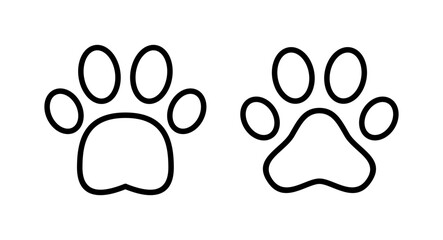 Paw icon vector illustration. paw print sign and symbol. dog or cat paw