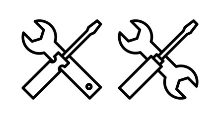 Repair tools icon vector illustration. tool sign and symbol. setting icon. Wrench and screwdriver. Service