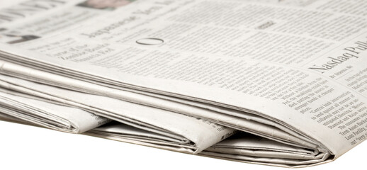 Folded Newspaper - Isolated