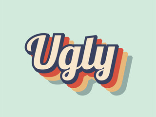 Set of funny and ugly logo word
