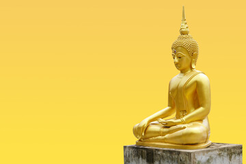 Fototapeta premium Makha Asanaha Visakha Bucha Day Golden Buddha image