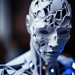 3d rendered illustration of a robot. Generative AI