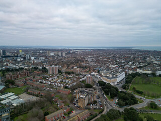 Fototapeta na wymiar Portsmouth Aerial View, Shot with Mini 3 Pro