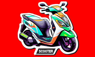 motorcycle scooter vector