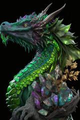 Portrait of a green dragon 3