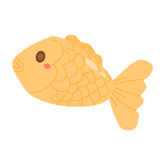 hand drawn taiyaki in a fish