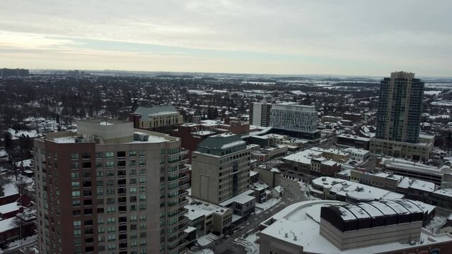 Aerial View Of Brampton City Skyline
