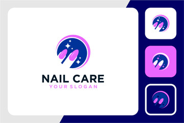 nail logo design with care and salon