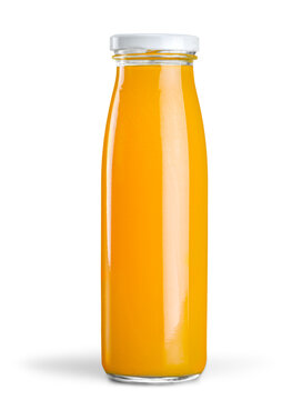 Health orange juice in bottle