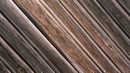 Fototapeta premium Texture of old dark wood. Background