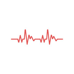 Medical heartbeat line on a white background EPS Vector